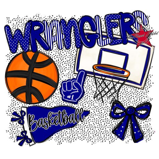 Wranglers Basketball Spirit-Blue