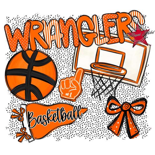 Wranglers Basketball Spirit-Orange