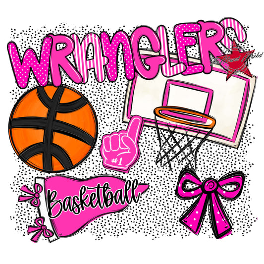 Wranglers Basketball Spirit-Pink
