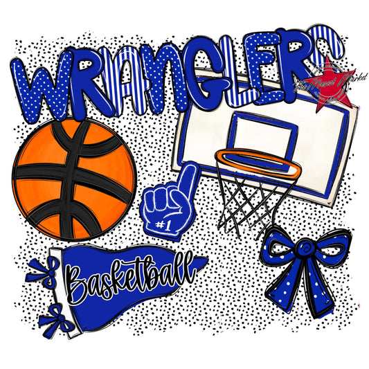 Wranglers Basketball Spirit-Royal Blue