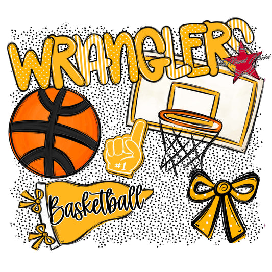 Wranglers Basketball Spirit-Yellow