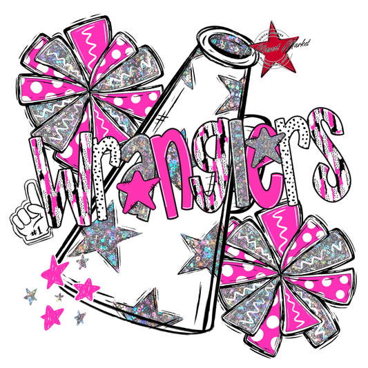 Wranglers Cheer Megaphone Scrape-Pink