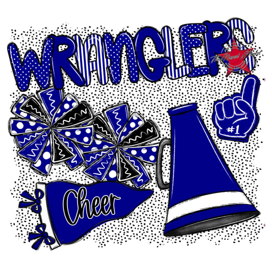 Wranglers Cheer Spirit-Blue