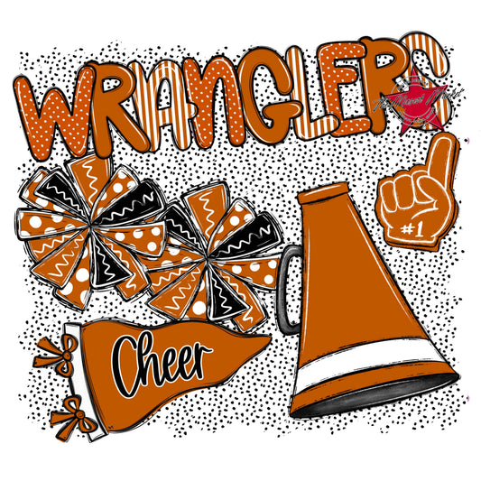 Wranglers Cheer Spirit-Burnt Orange