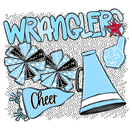 Wranglers Cheer Spirit-Columbia Blue