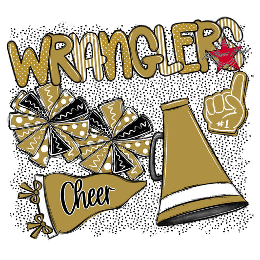 Wranglers Cheer Spirit-Gold