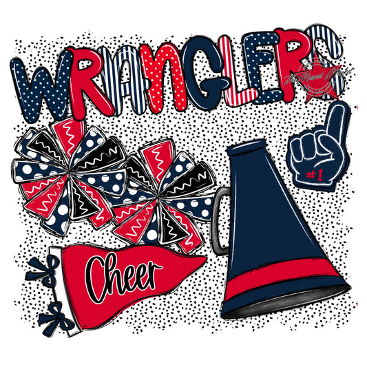 Wranglers Cheer Spirit-Navy & Red
