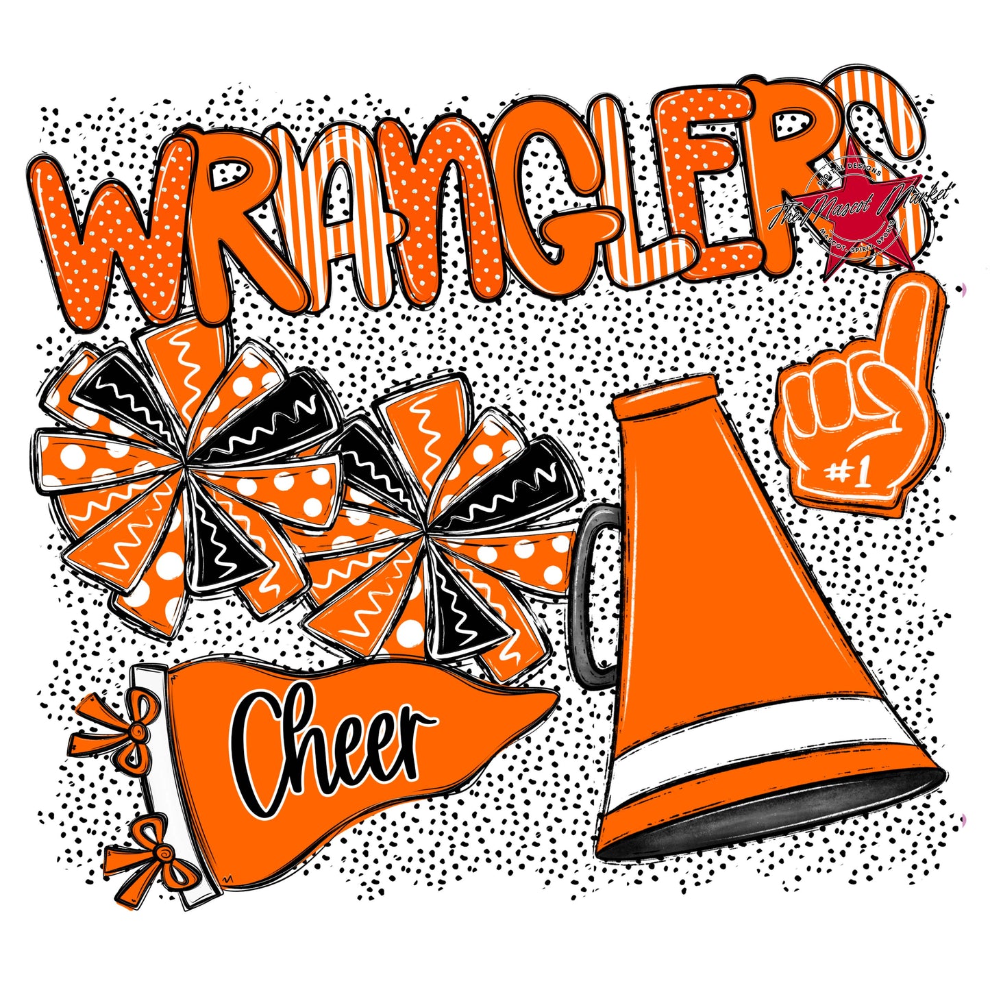 Wranglers Cheer Spirit-Orange