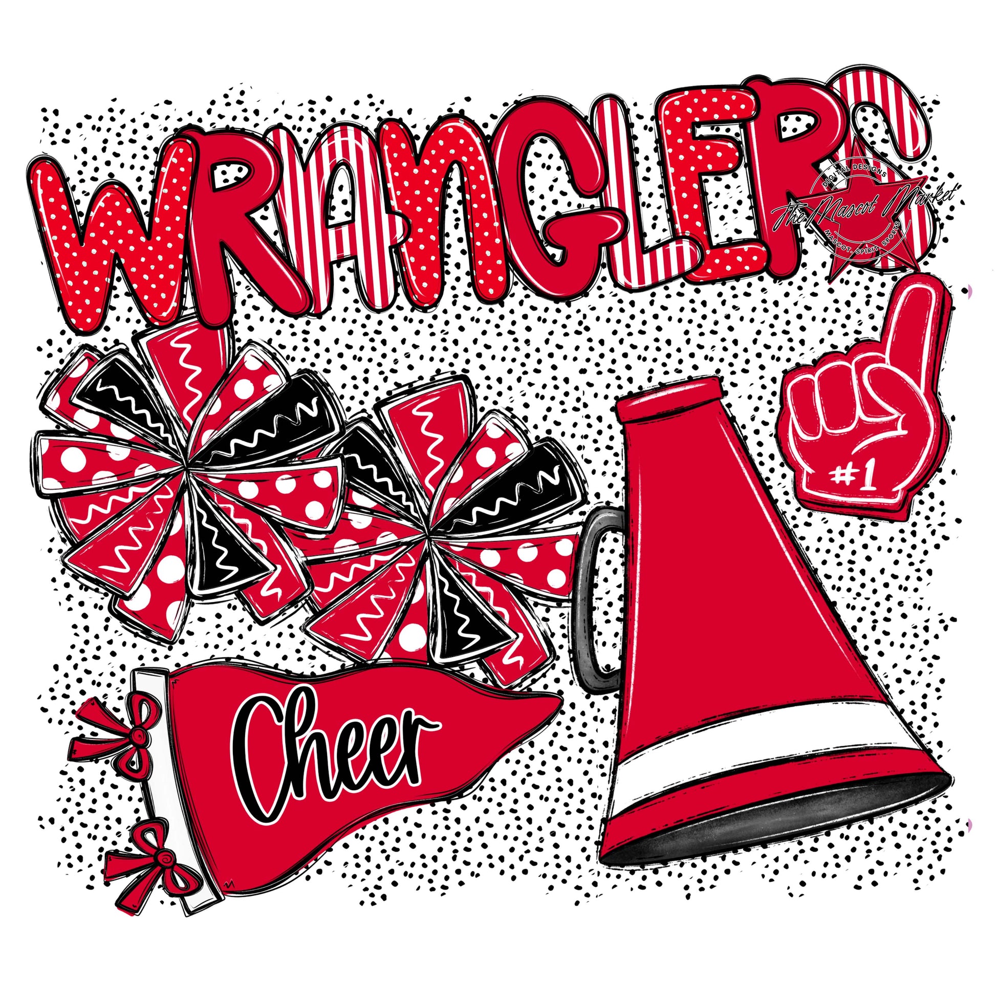 Wranglers Cheer Spirit-Red