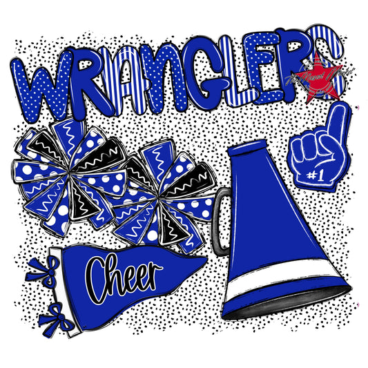 Wranglers Cheer Spirit-Royal Blue