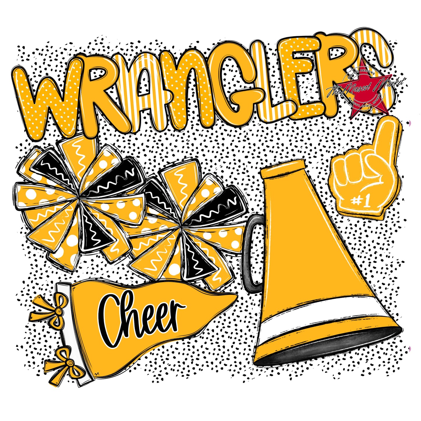 Wranglers Cheer Spirit-Yellow