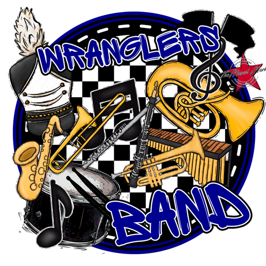 Wranglers Circle Band Design-Blue