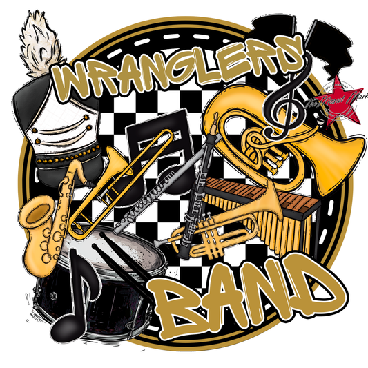 Wranglers Circle Band Design-Gold
