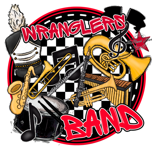 Wranglers Circle Band Design-Red
