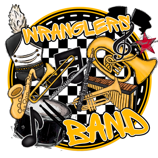 Wranglers Circle Band Design-Yellow