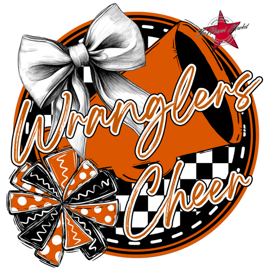Wranglers Circle Cheer Design-Burnt Orange