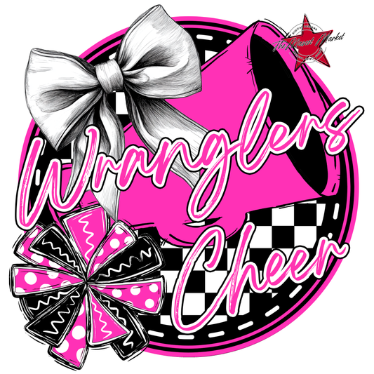 Wranglers Circle Cheer Design-Pink