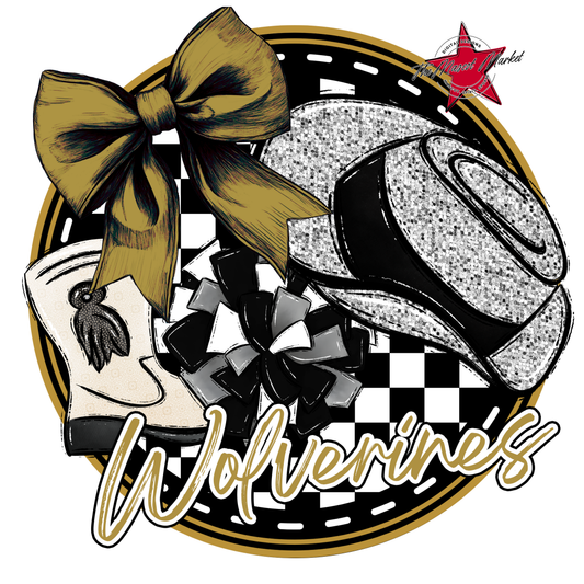 Wranglers Circle Drillteam Design-Gold