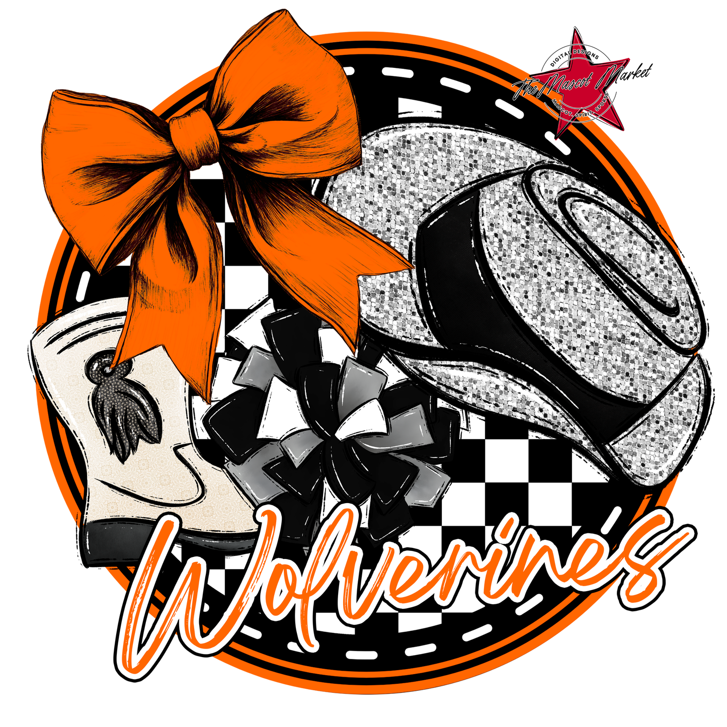Wranglers Circle Drillteam Design-Orange