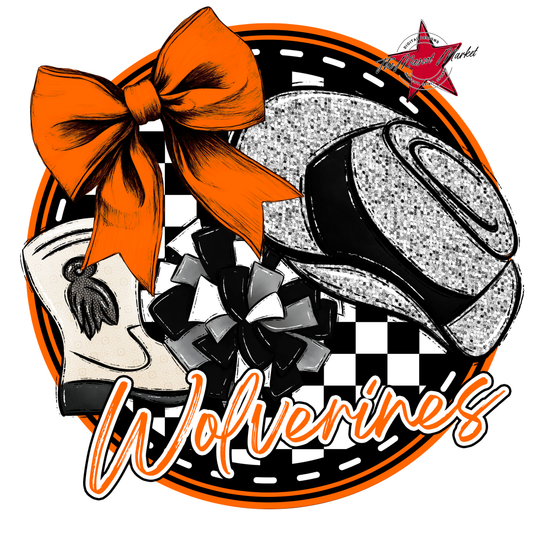 Wranglers Circle Drillteam Design-Orange