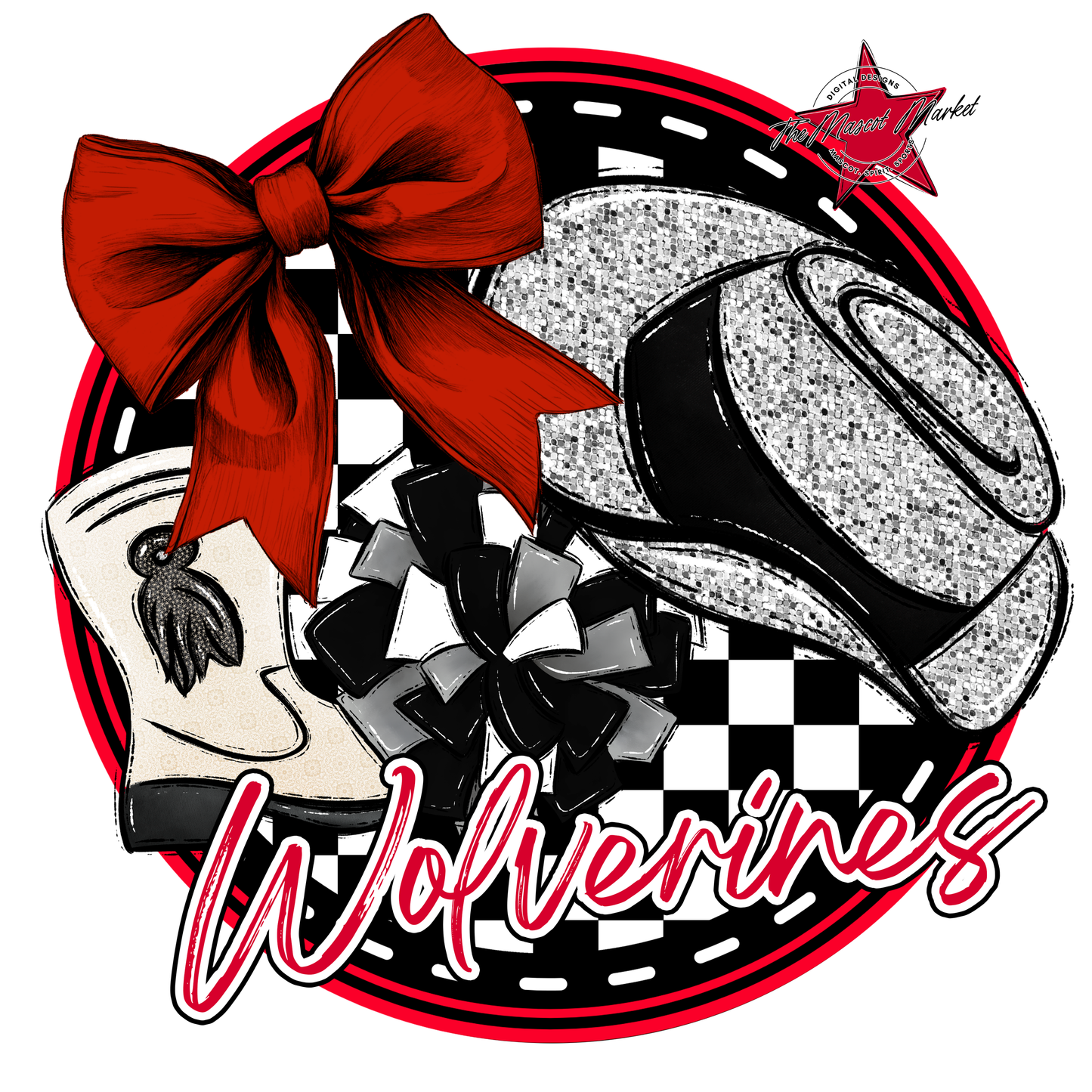 Wranglers Circle Drillteam Design-Red