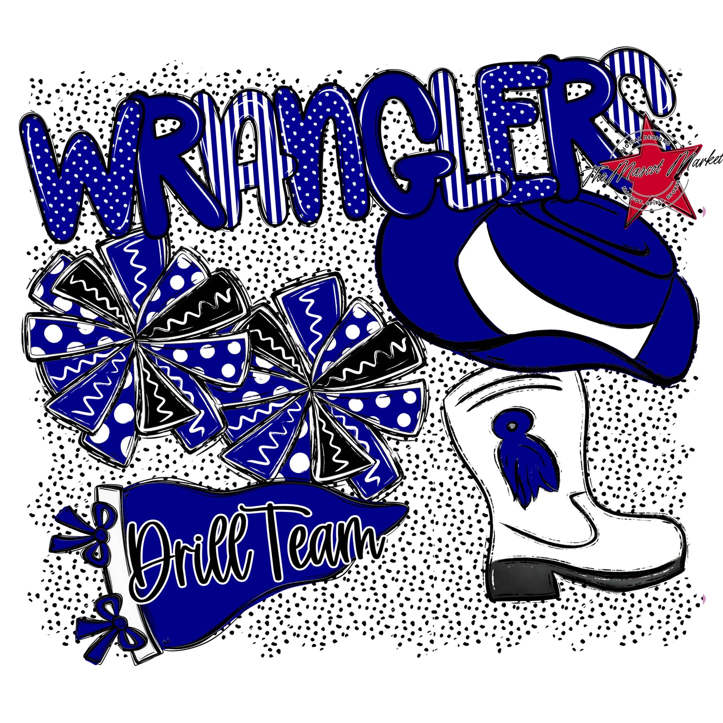 Wranglers Drillteam Spirit-Blue