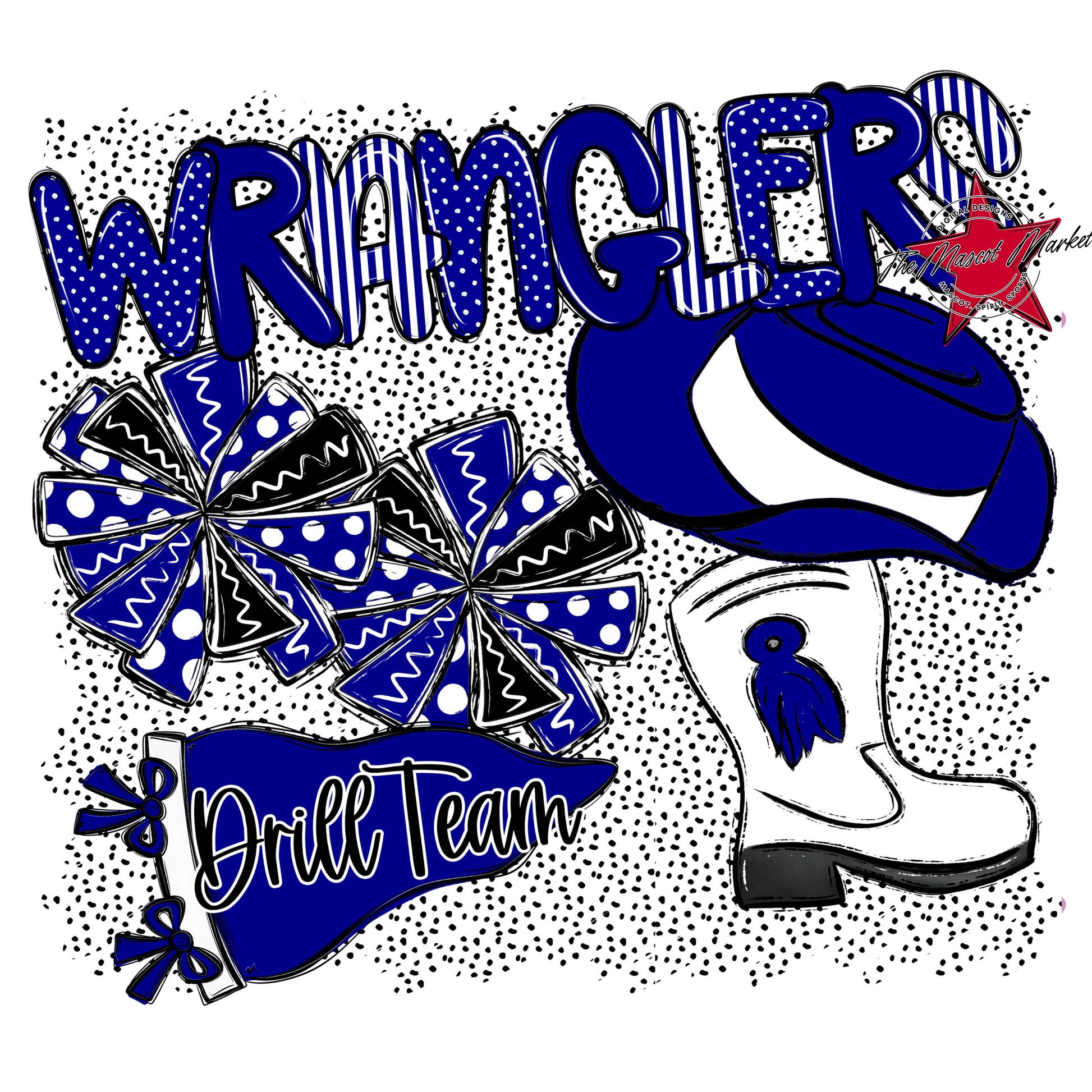 Wranglers Drillteam Spirit-Blue