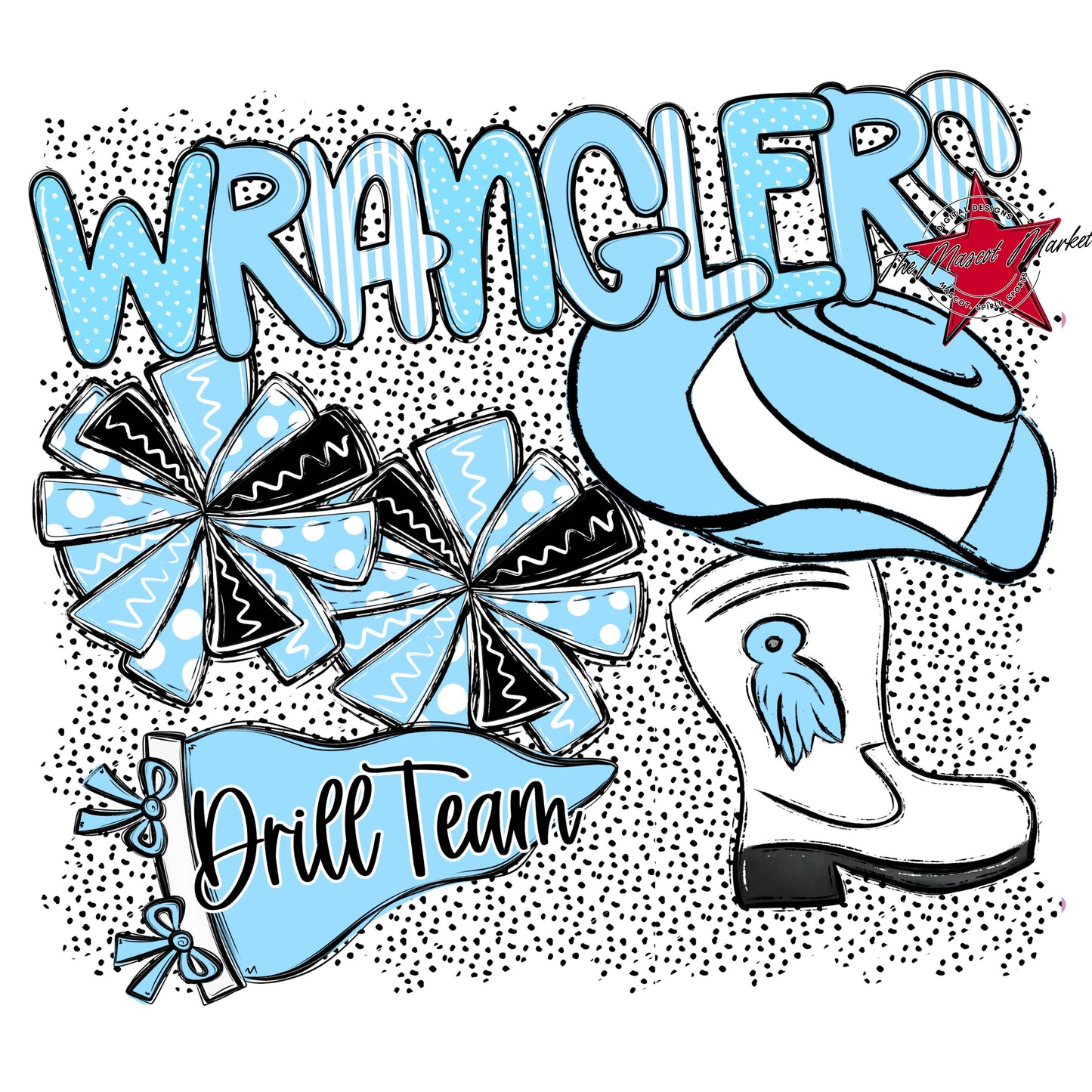Wranglers Drillteam Spirit-Columbia Blue
