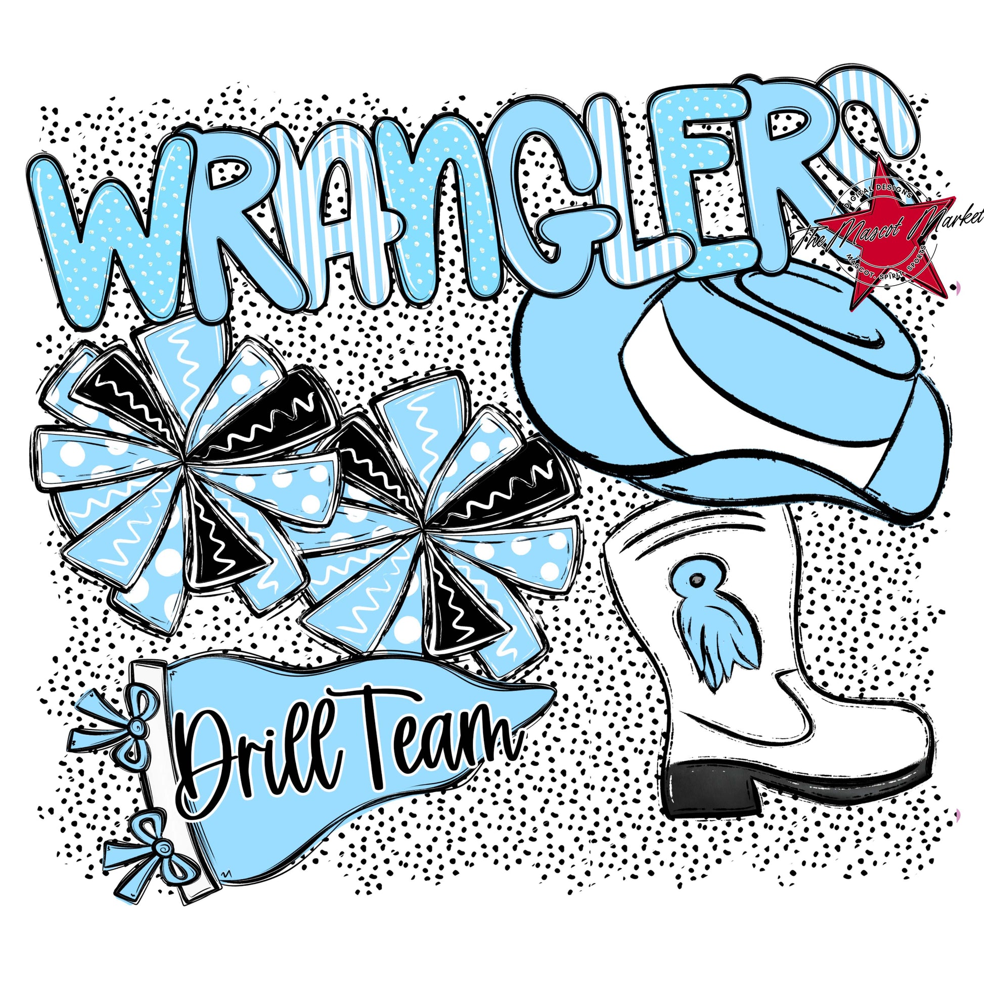 Wranglers Drillteam Spirit-Columbia Blue