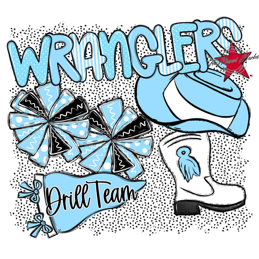 Wranglers Drillteam Spirit-Columbia Blue