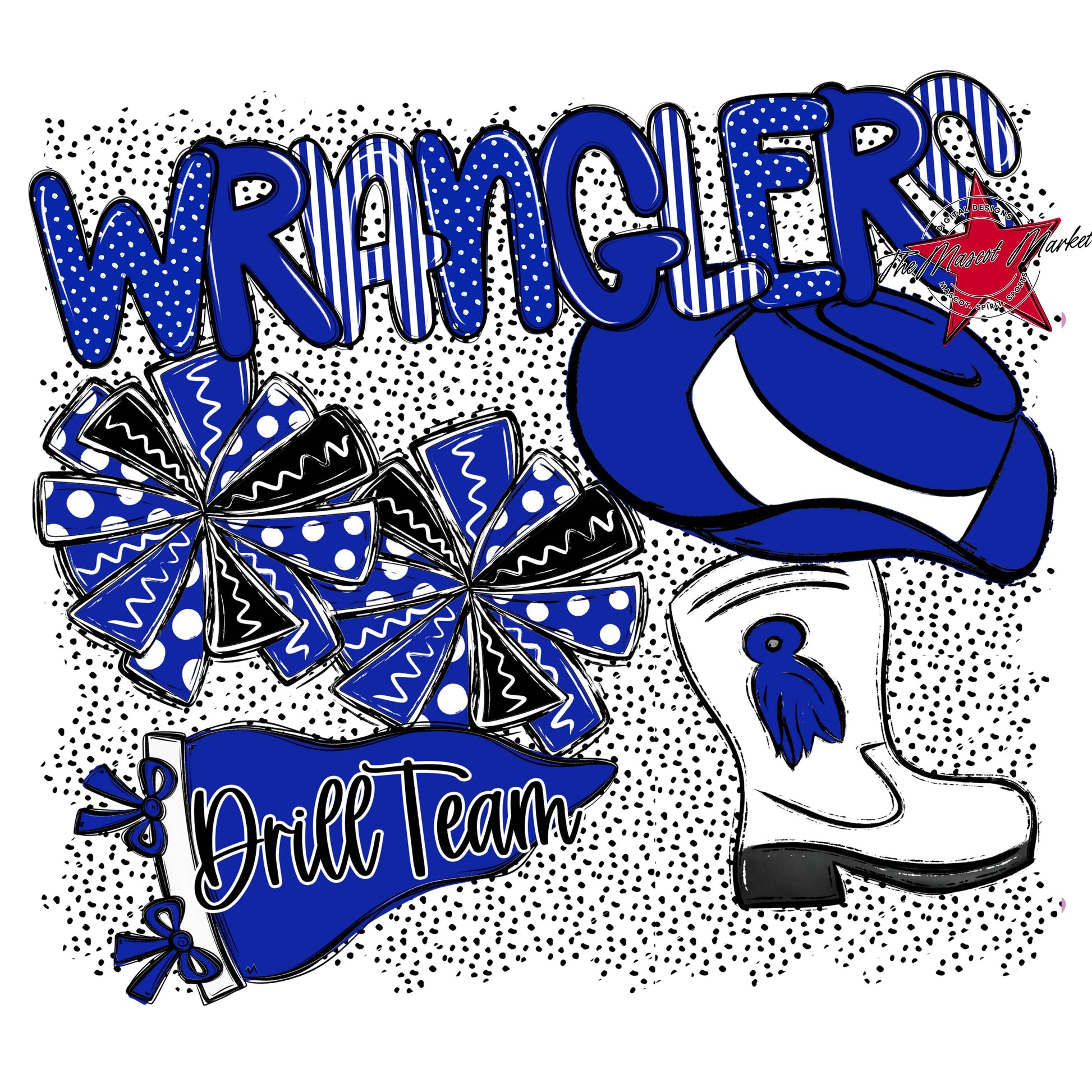 Wranglers Drillteam Spirit-Royal Blue