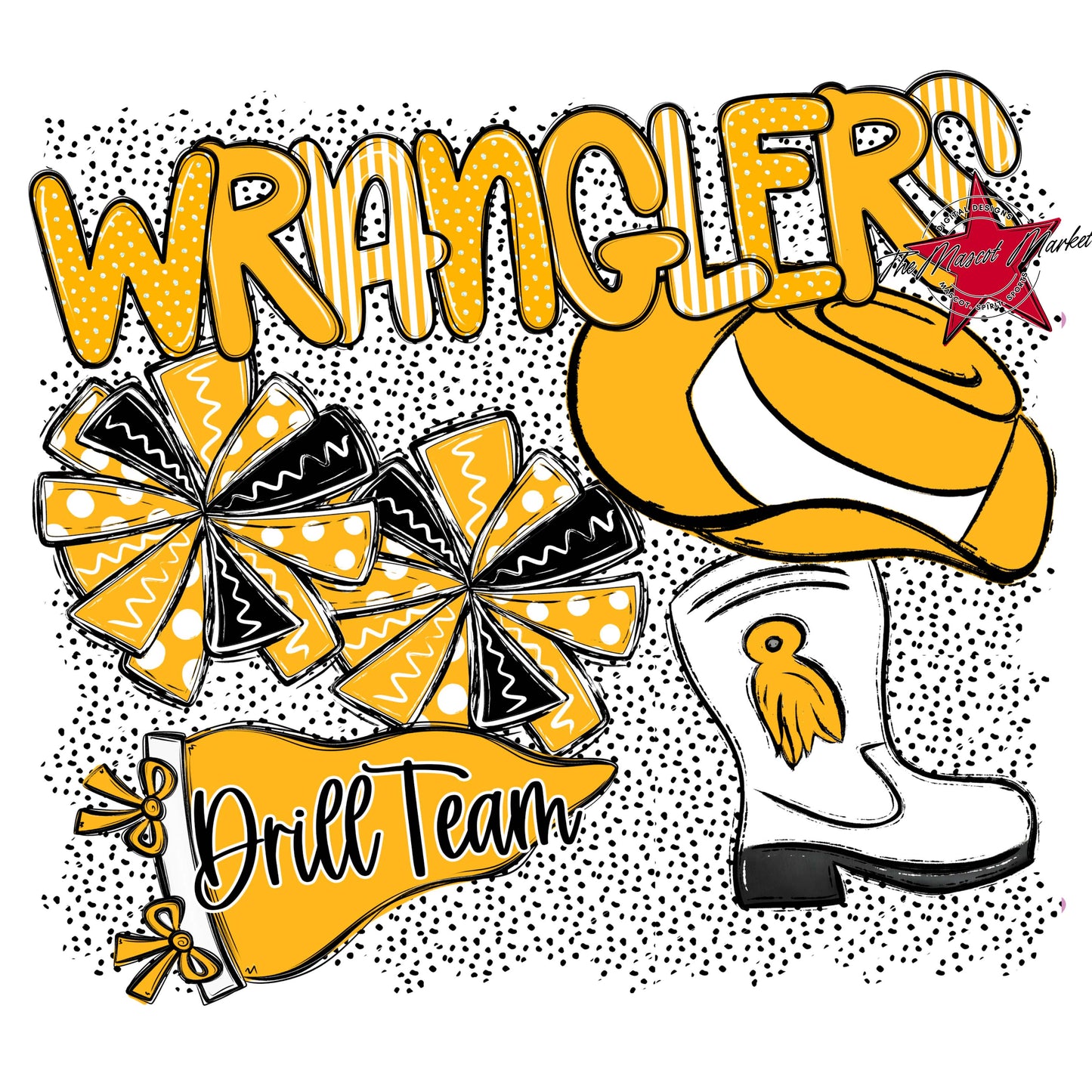 Wranglers Drillteam Spirit-Yellow