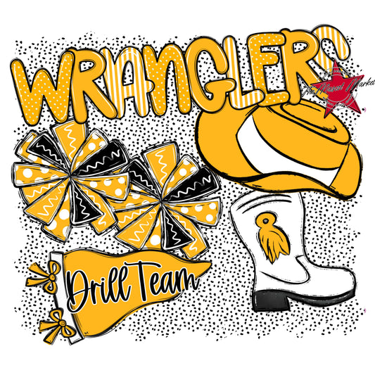 Wranglers Drillteam Spirit-Yellow