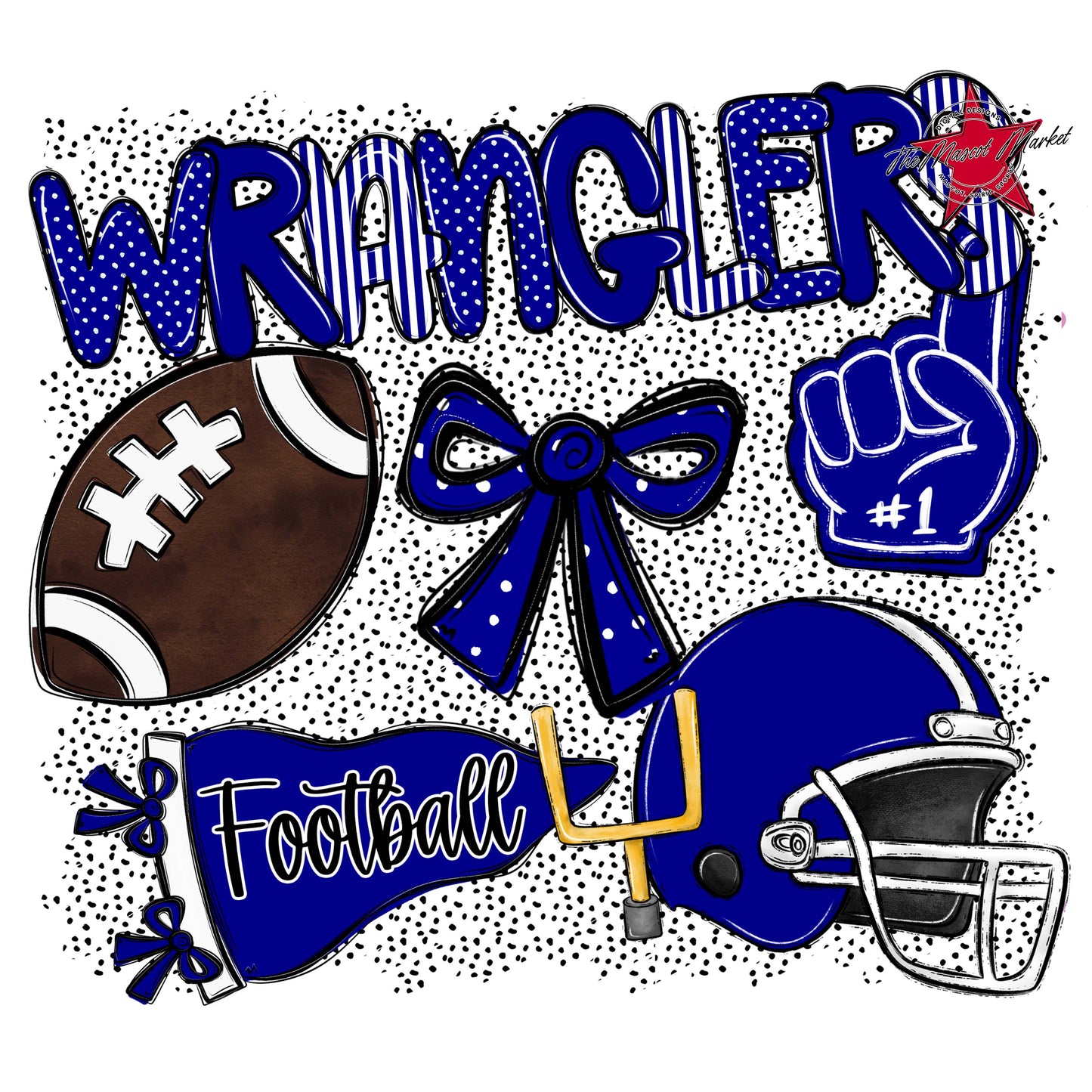 Wranglers Football Spirit-Blue