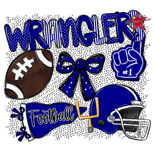 Wranglers Football Spirit-Blue