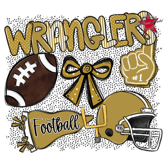 Wranglers Football Spirit-Gold