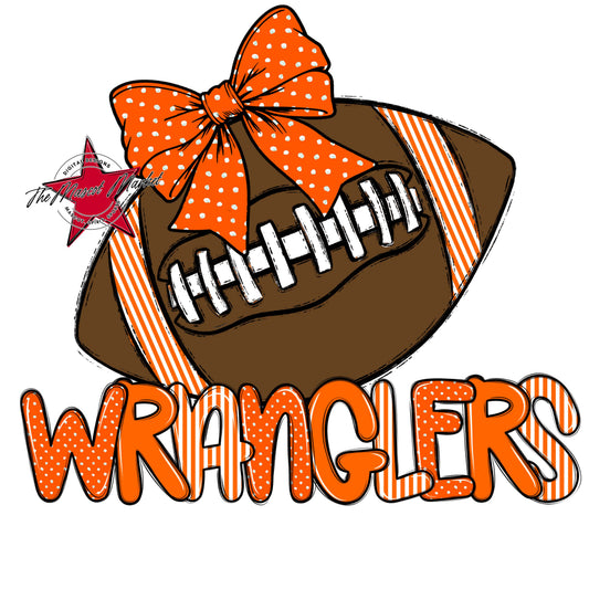 Wranglers Football Spirit Design-Orange