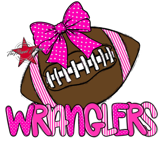 Wranglers Football Spirit Design-Pink
