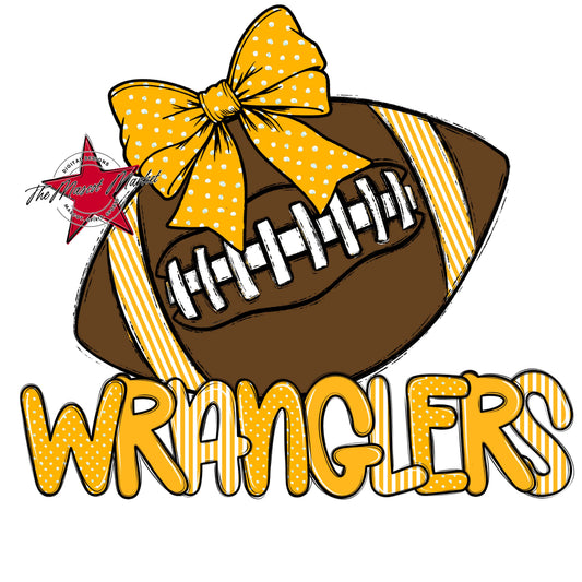 Wranglers Football Spirit Design-Yellow