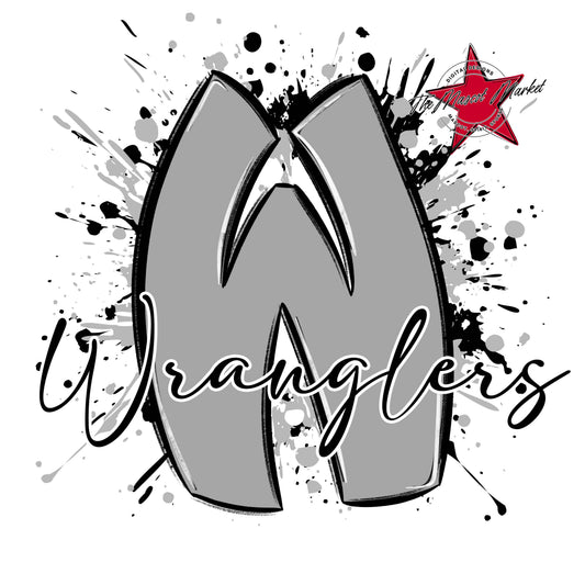 Wranglers Mascot Splatter-Grey