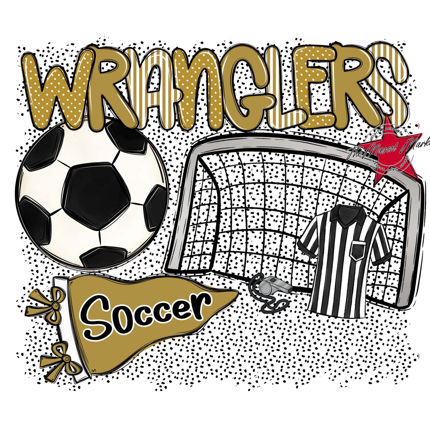 Wranglers Soccer Spirit-Gold