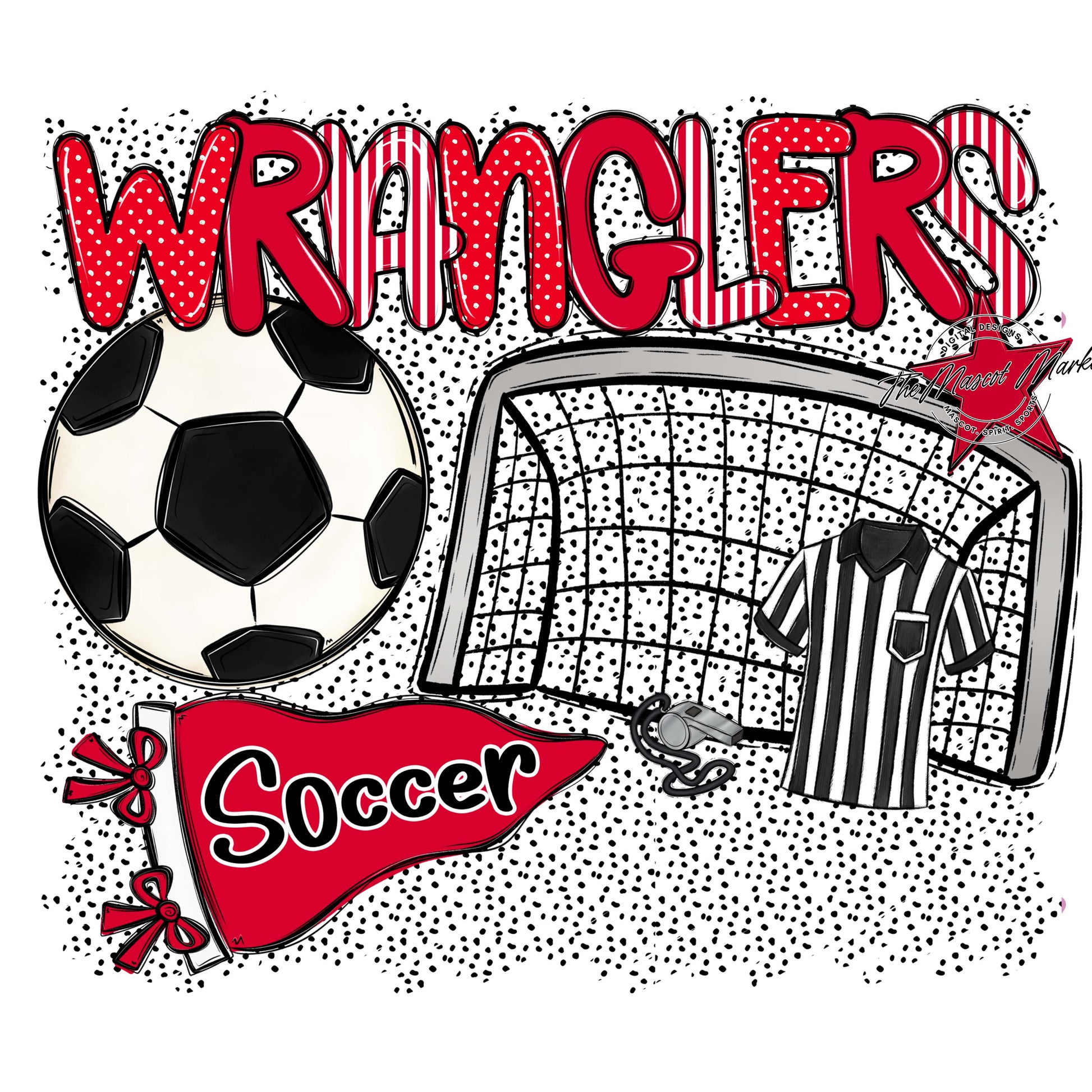 Wranglers Soccer Spirit-Red