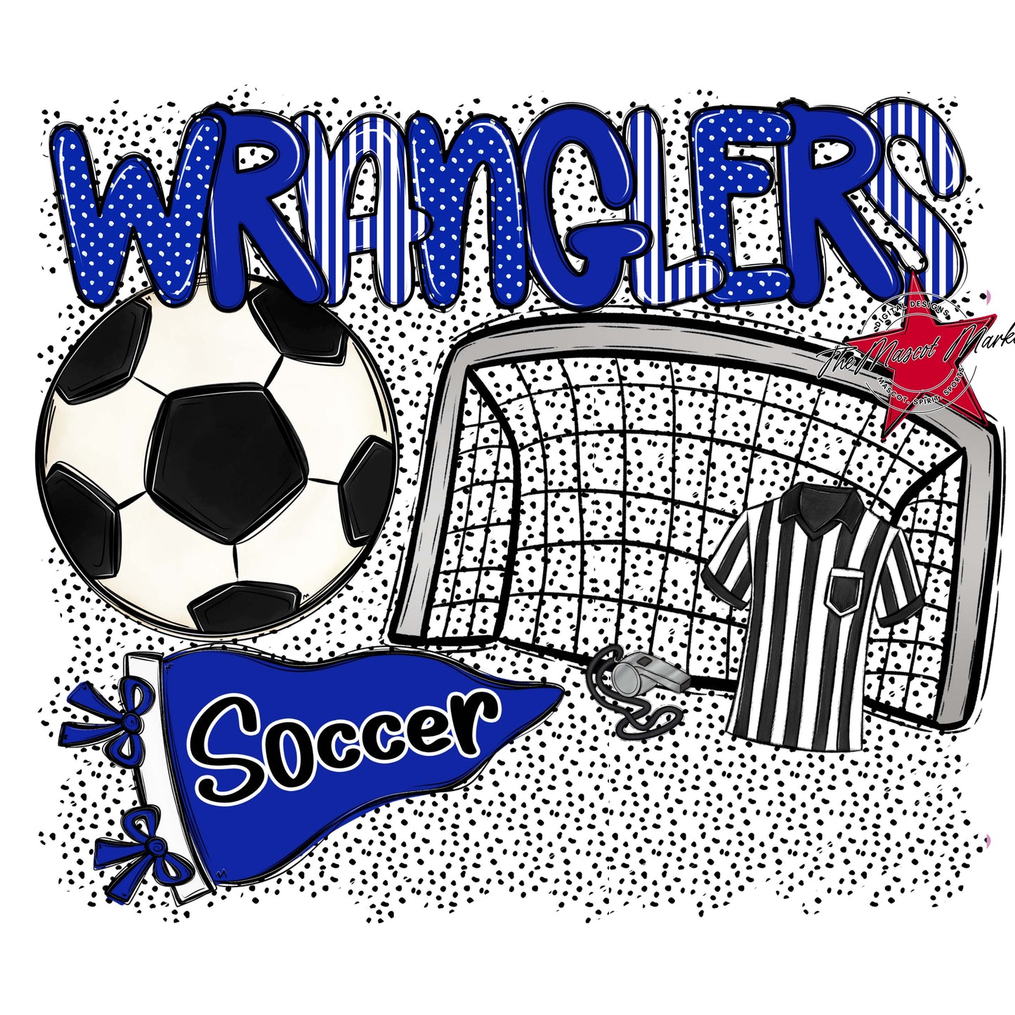 Wranglers Soccer Spirit-Royal Blue