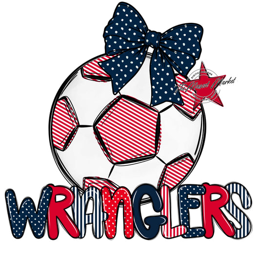 Wranglers Soccer Spirit Design-Navy & Red