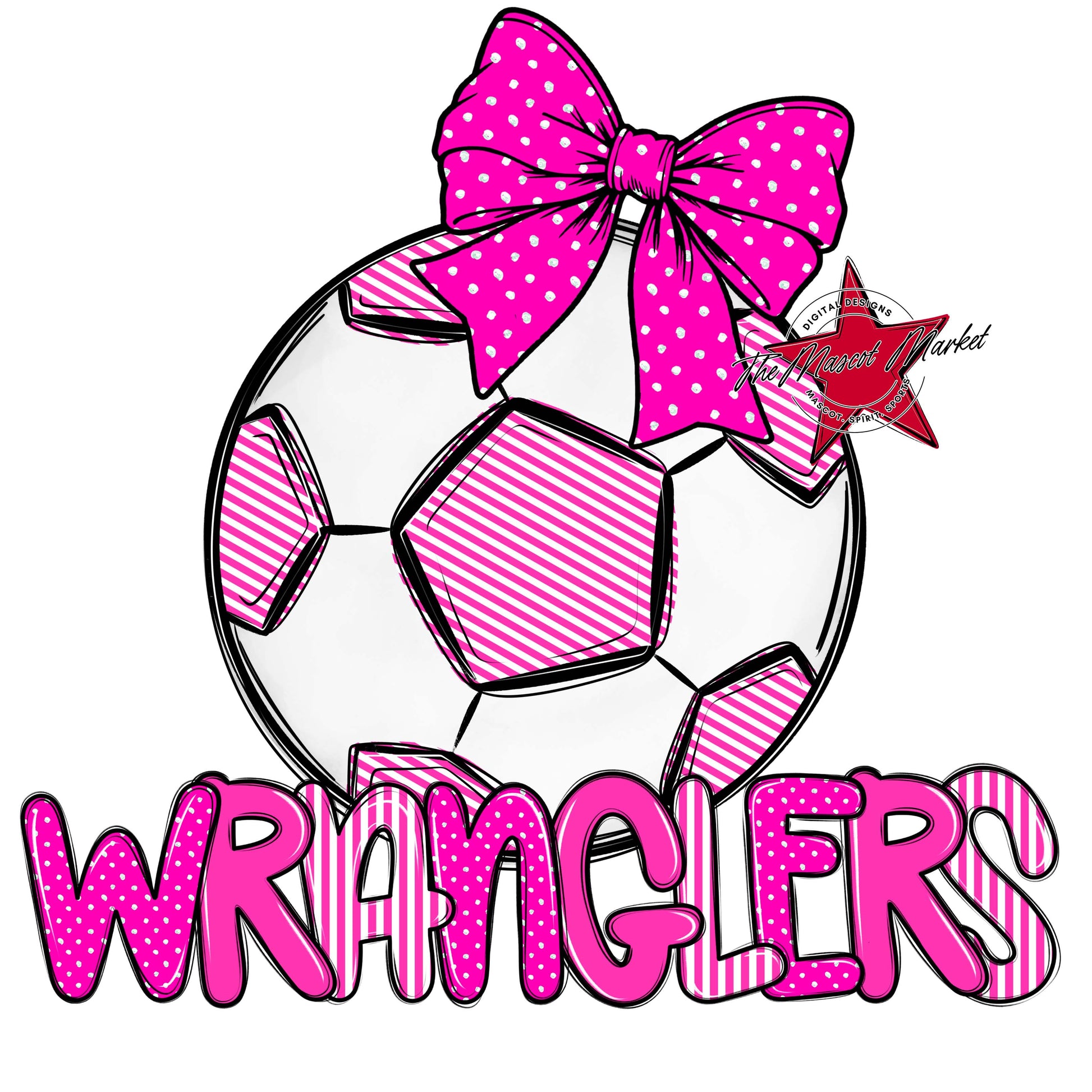 Wranglers Soccer Spirit Design-Pink
