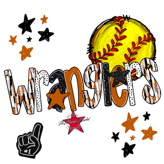 Wranglers Softball Scrape-Burnt Orange