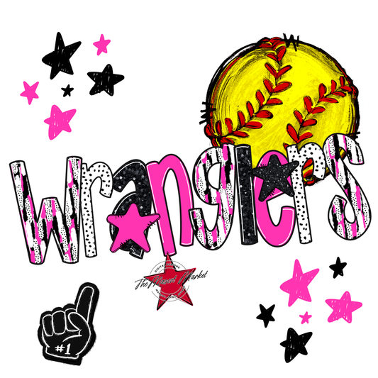 Wranglers Softball Scrape-Pink