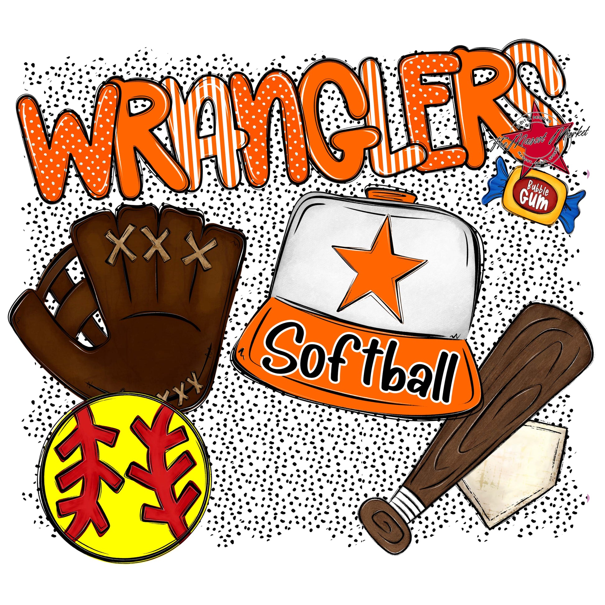 Wranglers Softball Spirit-Orange