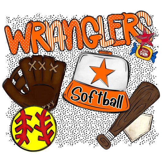 Wranglers Softball Spirit-Orange