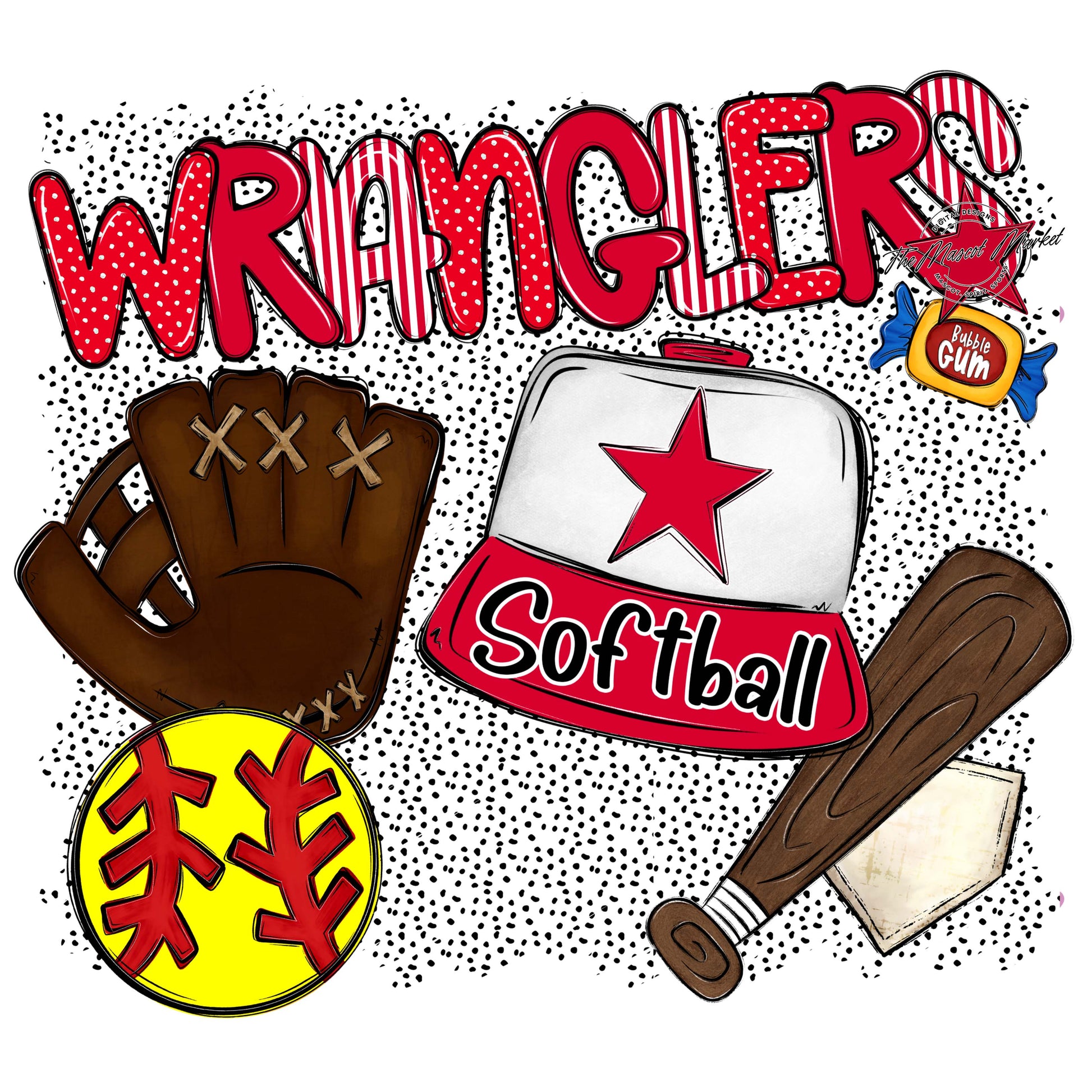 Wranglers Softball Spirit-Red